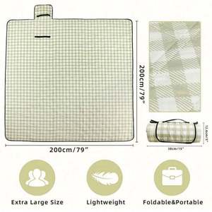 Manta de Picnic Impermeable, Ecológica y Reciclada, Portátil para Exteriores - Product Image 2