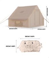 Tente de camping gonflable imperméable pour 6 à 8 personnes, grande tente gonflable avec pompe à air, tente de camping de luxe à montage rapide
