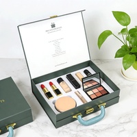 Boîte d'emballage en carton pour parfum, mini valise magnétique, emballage cosmétique, fond de teint, emballage en papier avec insert en EVA