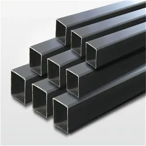 Astm A36 SS400 S235jr Sección hueca Metal hierro laminado en caliente sin costura/Soldado/suave/ERW/Negro/tubo de acero cuadrado de carbono