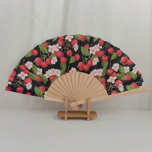 Éventail pliant traditionnel en bois peint de 23 cm, style espagnol, pour femmes - Idéal pour les soirées dansantes et les cadeaux d'affaires (vente en gros) - Product Image 3