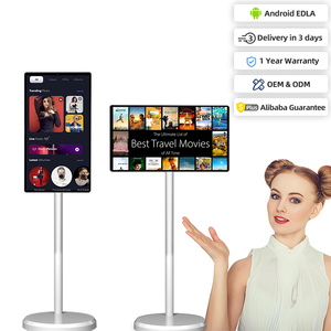 21.5 Inch Battery Power <b>Flat</b> Screen <b>Tv</b> Android 13 Smart Television on Wheel Full Hd Movable Portable for Traveling Portable Smar - Product Image 3
