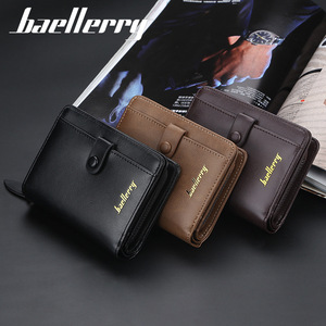 Baellerry Men's Short <b>Wallet</b> PU Leather Multi Card Slot Zipper Coin Purse Multifunctional Driver's License <b>Holder</b> - Product Image 4