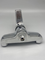 Robinet de douche mitigeur chaud/froid en acier inoxydable chromé avec cartouche céramique