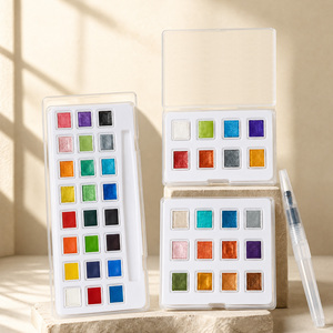 Juego de Pinturas de Acuarela Sólidas de 8 Colores, en Formato Mini Portátil, Personalizables al por Mayor (OEM), para Niños y Principiantes - Product Image 4