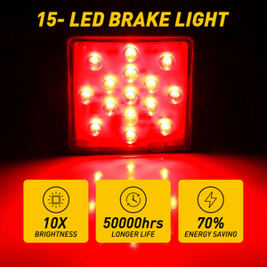 ไฟเบรกแบบรมดำ 15LED สำหรับรถพ่วง ขนาด 2 นิ้ว - Product Image 5