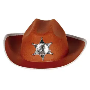Cappello Western da Cowboy per bambini novità cappello da Cowboy per bambini con Badge