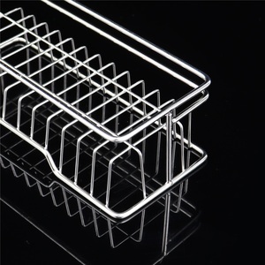 304 Stainless Steel Modern Wall-Mounted <b>Kitchen</b> Sink <b>Rack</b> Dishwashing Cloth Storage Detergent Drain Eco-Friendly for Hotel Use - Product Image 2