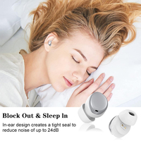 Y50 Mini Earbud Nirkabel untuk Tidur, Headphone In-Ear Peredam Kebisingan untuk Tidur, Earphone Bluetooth 5.3