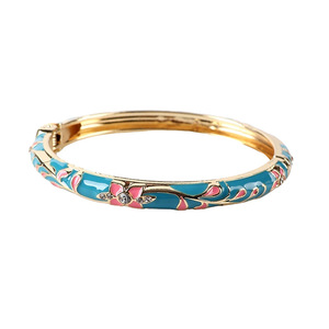 Pulsera <span class=keywords><strong>de</strong></span> Aleación Chapada en Oro con Diseño Floral Vintage para Mujer, Joyería Inspirada en la Ciudad Prohibida, Tendencia Nacional para Chicas, Marca - Product Image 5