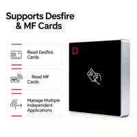 Lecteur de cartes RFID DES Fire EV1/EV2/EV3, crypté AES 128 bits, anti-duplication, WG OSDP RS485 pour système de contrôle d'accès des bâtiments