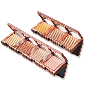 Nuevas llegadas Cara Cuerpo Resplandor Vegano Crueldad Libre Etiqueta privada Oro Rosa Brillo único Bronceador Maquillaje Polvo prensado Resaltador - Product Image 4