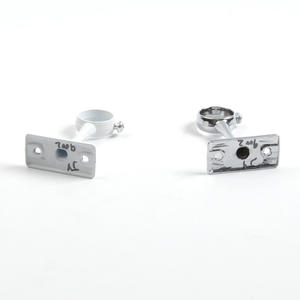 Tube de garde-robe Porte <span class=keywords><strong>Rail</strong></span> Support Armoire Raccords Supérieur Monté Tube Rond Support de Tube de Garde-Robe Soutien - Product Image 6