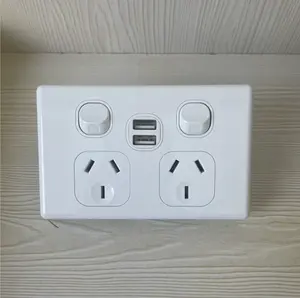 Australian Standard Switch SAA Australia Power Point Dual USB Tap C With Double GPO USB Power Socket