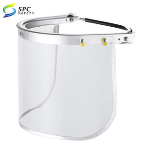 <span class=keywords><strong>Casque</strong></span> industriel transparent <span class=keywords><strong>anti</strong></span>-éclaboussures monté sur support en aluminium protection faciale de protection visière pour <span class=keywords><strong>casque</strong></span> dur - Product Image 4