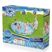 Piscine gonflable ronde pour enfants en PVC triple couche, étanche, avec bac à sable et fosse à balles pour bébés