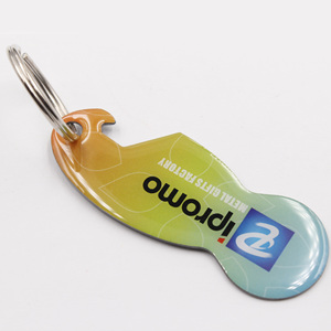 Thép Không Gỉ Đức Mua Sắm Xe Đẩy Token Epoxy Mini Bottle Opener Siêu Thị Mỏng Xe Đẩy Keyring - Product Image 5