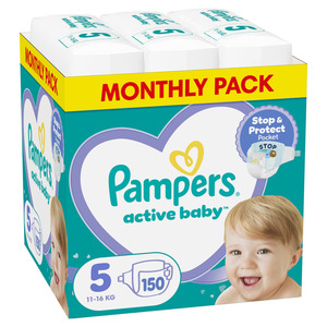 Pampers Active Baby Scatola di Pannolini XXL, Tutte le Taglie Disponibili (11-16 kg) - Product Image 1
