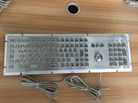 Clavier mécanique industriel robuste en acier inoxydable avec pavé tactile ou trackball, 107 touches, étanche
