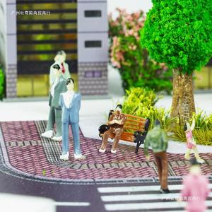 ฟิกเกอร์จิ๋วสำหรับแบบจำลองสถาปัตยกรรม ขนาด 1:25 ถึง 1:200 ฟิกเกอร์คนหลากสีสันสำหรับการสร้างฉากไดโอรามา - Product Image 5