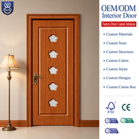 Puerta Interior de Madera para Dormitorio, Diseño Moderno, Resistente al Viento, Apertura Lateral, Superficie Acabada en MDF y PVC, Promoción de Proveedor Chino