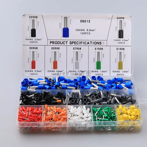 Bornes de câblage E0508 14AWG 2,5 mm en laiton à sertir, style européen, boîte de 250 pièces - Product Image 2