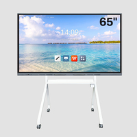 Pizarra LCD 4K de 65/75 Pulgadas, Pantalla Táctil IR de 20 Puntos, Sistema Operativo Dual, Pizarra Inteligente Montable en Pared para Conferencias y Reuniones