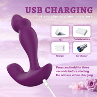 Masseur de prostate, plug anal vibrant en silicone liquide, jouet sexuel, contrôle à distance/application, rechargeable par USB, étanche, vente en gros