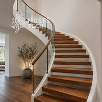 Escalier Courbé de Luxe au Design Élégant pour Projet OEM/ODM – Production de Qualité Supérieure