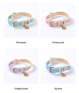 SinSky-<span class=keywords><strong>Collar</strong></span> de cuero para perro cachorro, <span class=keywords><strong>collar</strong></span> de entrenamiento para caminar, color personalizado, de lujo - Product Image 5