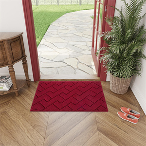 Alfombrilla roja absorbente de agua para puerta, alfombrilla de bienvenida para interiores, lavable a máquina, la mejor alfombrilla para puerta de <span class=keywords><strong>Navidad</strong></span> - Product Image 6