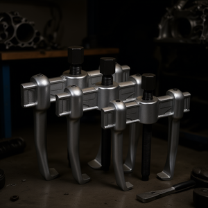 Extractor de tres mordazas Fg 162 S3 para reparación de automóviles con brazos ajustables y perillas negras - Product Image 3