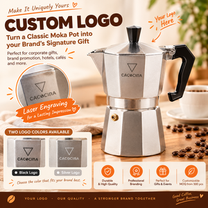 Caffettiera Moka in Alluminio dal Design Classico Italiano con Valvola, Capacità 50ml, Coperchio Ecologico, Design Moderno per Tutti i Tipi di Fornelli - Product Image 3
