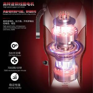 Tondeuse à cheveux électrique Kemei KM-1753, corps métallique, double lame, rechargeable, écran numérique, pour hommes. - Product Image 4