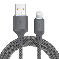 Câble de charge rapide USB-A vers USB-C en nylon tressé 27W PD, avec noyau interne en TPU à 48 brins haute densité, pour téléphones mobiles, vente en gros et approvisionnement en vrac