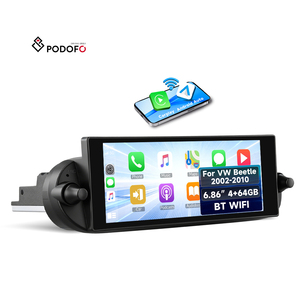 Autoradio Android Podofo 6.86'' 4+64GB pour VW Beetle 2002-2010 Autoradio CarPlay Android Auto/GPS/WiFi/BT Stéréo de voiture OEM ODM - Product Image 1