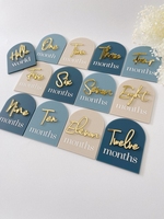 Acrylic Arch Baby Milestone Cards: Embrassez la joie des jalons Créez des souvenirs durables à chaque pas Acrylic Arch Baby Milestone