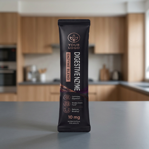 Sachet de enzimas digestivas de alta demanda con sabor a frutas, etiqueta personalizada y empaque a medida para fácil mezcla, paquete al por mayor. - Product Image 2