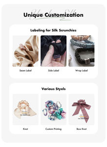 Soie mûrier 1cm soie chouchous Collection luxe haute élastique soie <span class=keywords><strong>cheveux</strong></span> accessoires femmes élastique pour queue de cheval <span class=keywords><strong>cheveux</strong></span> cravates ensemble - Product Image 4