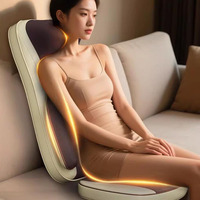 COSMO Elektrisches Shiatsu Lendenwirbelstütz-Massagesitzkissen mit Heizung, Vibration & Airbag für Nacken, Rücken, Taille und Körperentlastung