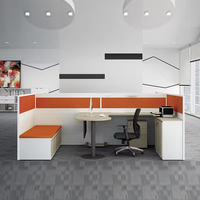 Ensemble de bureaux modulaires personnalisables en bois pour poste de travail de bureau, design moderne, cadre en acier durable, respectueux de l'environnement