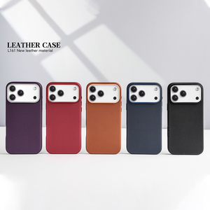 Étui de téléphone magnétique en cuir L161 pour iPhone 17 16 Pro Max – Coque de protection unie en gros – Capa De Celular Funda - Product Image 2