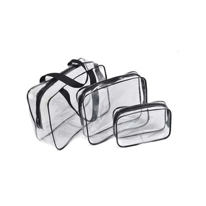 Borsa Cosmetica Ecologica in PVC Trasparente con Logo Personalizzato, Pochette per Trucchi, Organizer da Viaggio Impermeabile per Articoli da Toeletta - Product Image 3