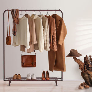 Porte-vêtements en tube industriel <span class=keywords><strong>vintage</strong></span> personnalisé pour chambre à coucher porte-manteau simple en métal cintre avec porte-chaussures - Product Image 2