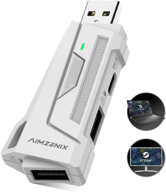 AIMZENIX AX200 Keyboard and Mouse Adapter, Compatible with PC,NTD Switch,MnK Converter for Playing FPS, TPS, RTS, COD, APEX