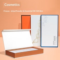 Caja Magnética de Lujo con Tapa Abatible para Productos de Cuidado de la Piel, Esponja, Logotipo Personalizado, Empaque de Cartón Rígido para Frascos de Suero, Aceites Esenciales y Sets de Ampollas