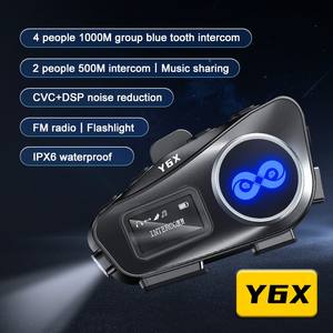 Casque étanche X3-V8 avec communication Bluetooth, interphone avec puces 5.1+5.4, interphone moto pour groupe de 8 personnes - Product Image 3