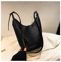 Sac à main de créateur tricoté à la main en PU, grand sac fourre-tout tissé pour femme, cadeau de luxe pour amante, sacs originaux de marque, sac latéral décontracté pour femme