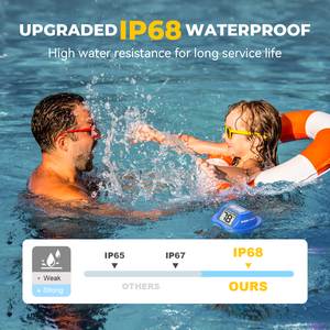 BaldrTherm Dual-Sided Anti-Fog Display High Precision Solar-Powered <strong>Floating</strong> Pool <strong>Thermometer</strong> Plastic Temperature Instrument - Product Image 2