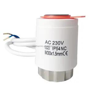 Msthermic NO NC服务器电热执行器230V M30 * 1.5常开关闭，用于歧管阀地板加热系统